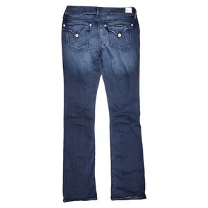 HUDSON Jeans BETH Womens 30 Blue Midrise Baby Boot Button Flap Pockets Stretch